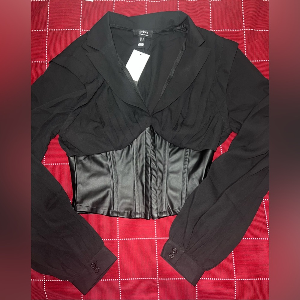 Black long sleeve top